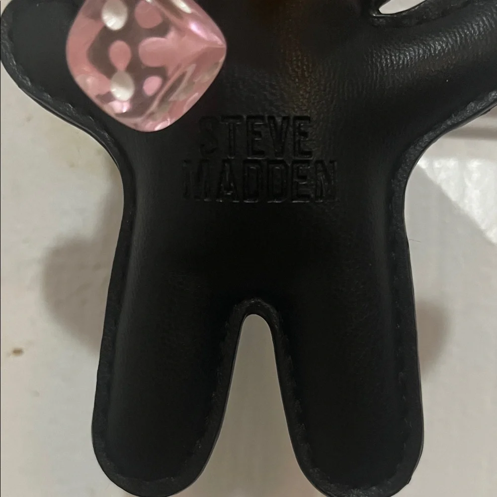 Steve Madden Black bag charm with Orange and Pink Charms - Picture 2 of 3